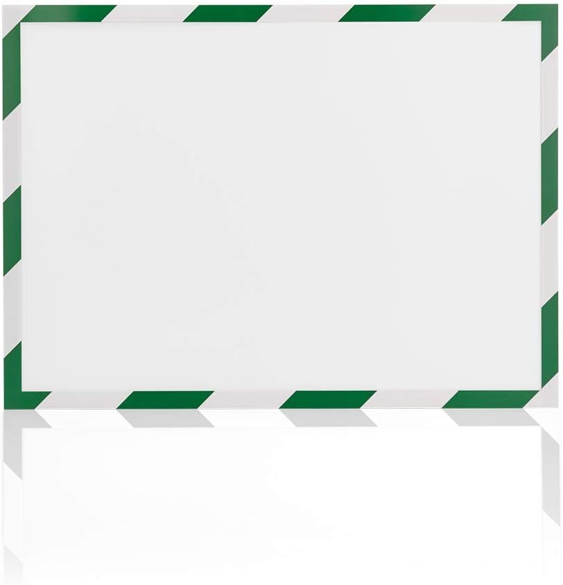 magnetoplan 1131345 Magnetofix Safety Magnetrahmen 5 Stk. A3 grün-weiss