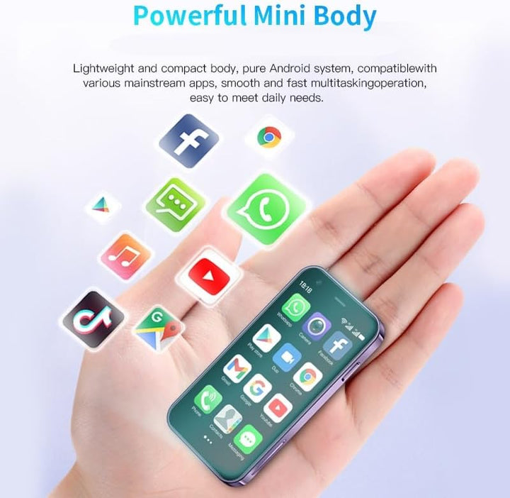 CatCalls Mini Smartphone Entsperrt 4G Handy, 3.0 Zoll, 32GB Erweiterbar bis zu 128GB, Dual SIM Dual