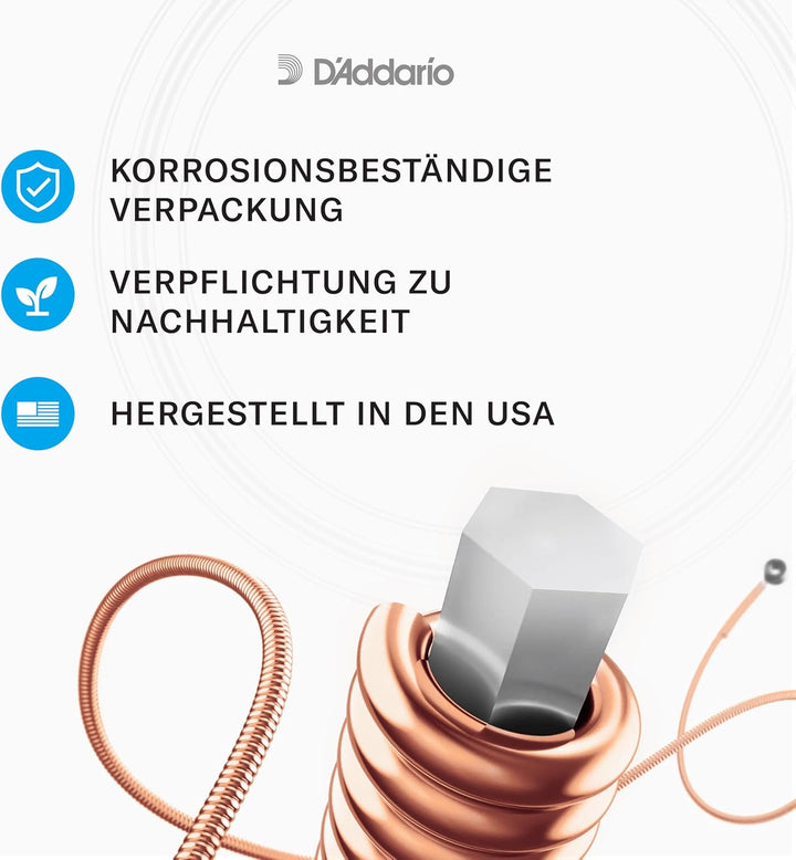 D'Addario EPBB170-5 Phosphor Bronze Akustik Bass Saitensatz 0,11 cm - 0,33 cm (.045 - .130 Zoll) Reg