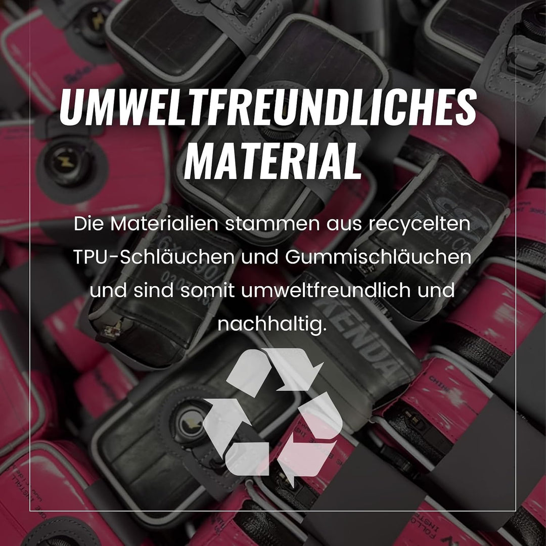 RIDENOW Fahrrad Satteltasche Fahrradtasche aus recycelten TPU-Schläuchen & Gummischläuchen, mit BOA-