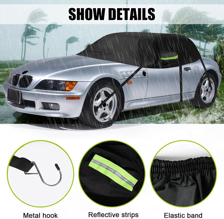 Autoabdeckung Wasserdicht Ersatz für BMW Z3 E36/7 1996–2002, Halbgarage, Autohülle Autoplane, Winddi