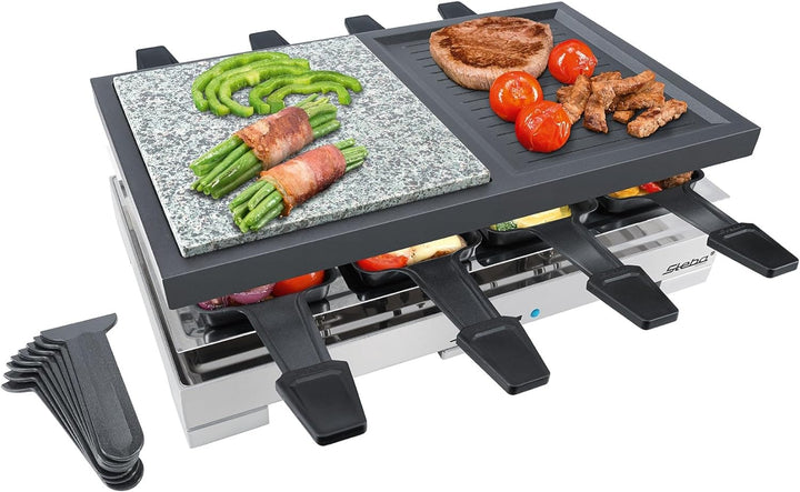 Steba RC 88 Premium Multi Raclette (1200 Watt, Pfännchenablage, 8
