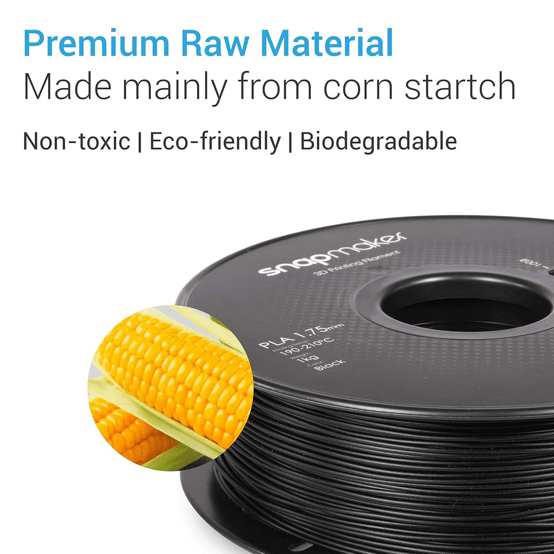 Snapmaker PLA 3D-Drucker Filament 1,75 mm, 1 kg Spule (2,2 lbs) - Masshaltigkeit +/- 0,03 mm, passen