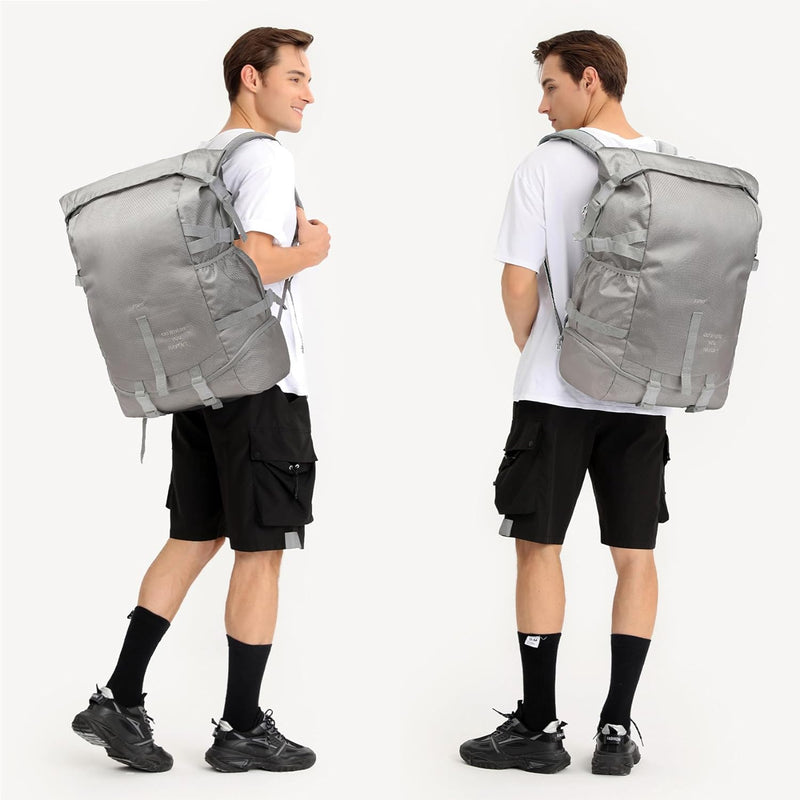 KONO Basketball-Rucksack, grosse Sporttasche mit unterem Ballfach, Ausrüstungstasche für Fussball, V