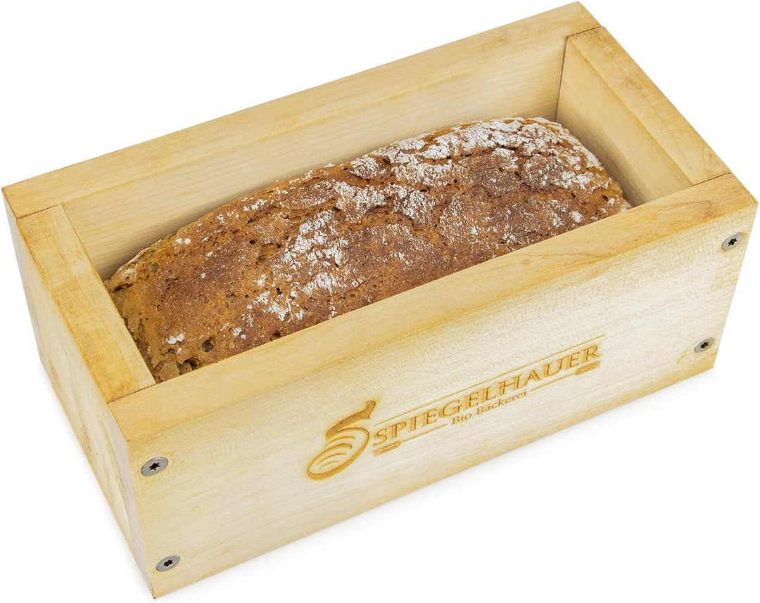 Bäckerei Spiegelhauer Brot Backrahmen Brotbackform Ahornholz Holzbackform für Brot ohne Backpapierei
