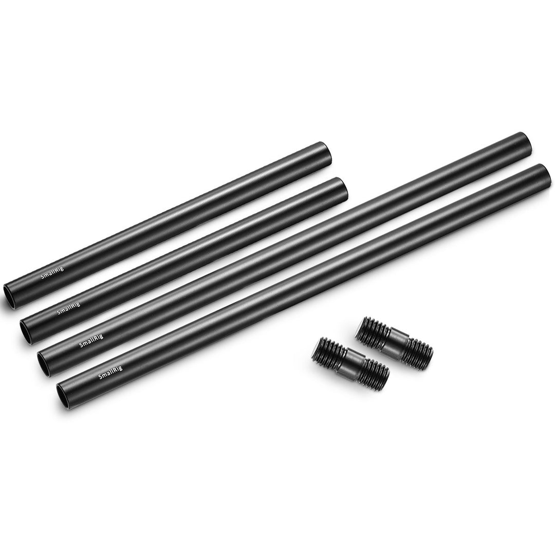 SmallRig 15mm Rod Pack, 15mm Rohr mit M12 Gewinde Stangenkappenverbindern, Aluminiumlegierungs Stang