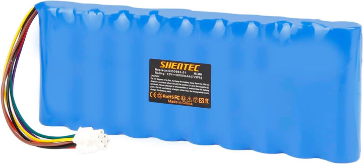 Shentec 12V 6000mAh NI-MH Ersatzakku für Husqvarna Automower 535 06 36-01, 535 09 62-01, 5350636-01,