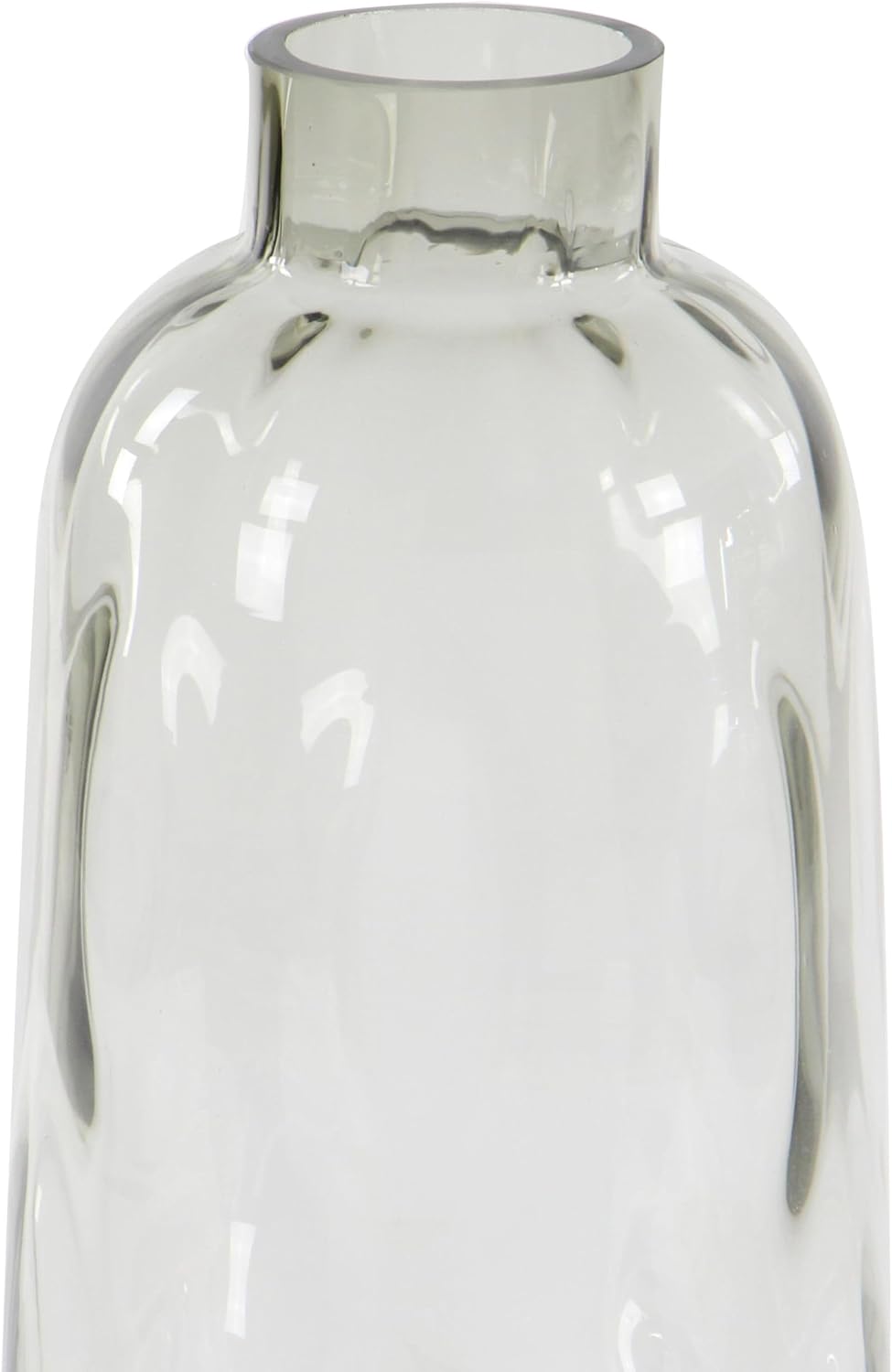 Deco 79 Glas Vase 17,8 cm W, 43,2 cm h-99834, Smoky Grau, 17,8 x 43,2 cm 7" x 17" Rauchgrau, 7" x 17