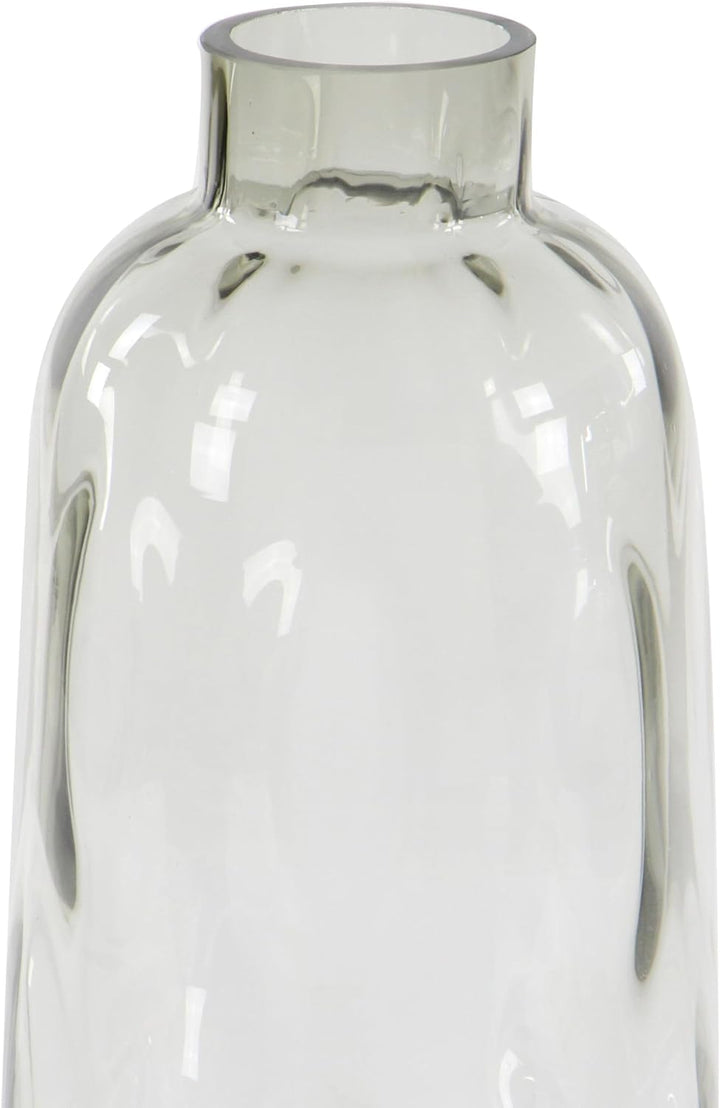Deco 79 Glas Vase 17,8 cm W, 43,2 cm h-99834, Smoky Grau, 17,8 x 43,2 cm 7" x 17" Rauchgrau, 7" x 17