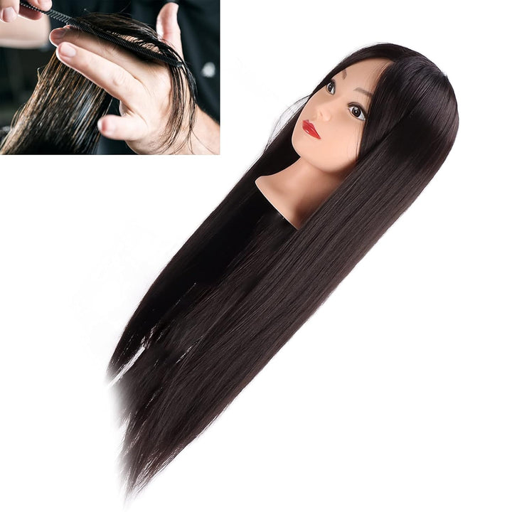 Haar-Styling-Trainings Kopf, Haar-Übungs Kopf, Langer Haar-Mannequin-Kopf Profession eller Friseur H