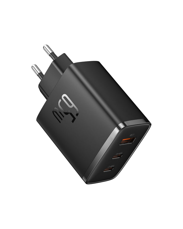 Baseus USB C Ladegerät, 65W USB C Netzteil 3-Port PD Ladegerät mit PPS, GaN Schnellladegerät kompati