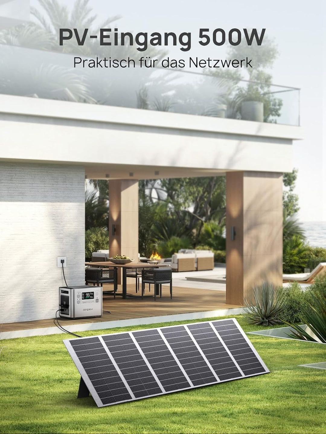 AFERIY 2400W2048Wh Tragbare Powerstation, 1,5Std Schnellladung, für Camping | Silber Solargenerator,
