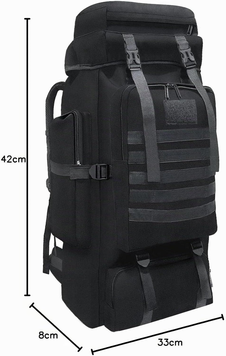 80L Wanderrucksack Trekking Camping Rucksack mit Schuhtasche für Herren Damen, wasserabweisend Extra