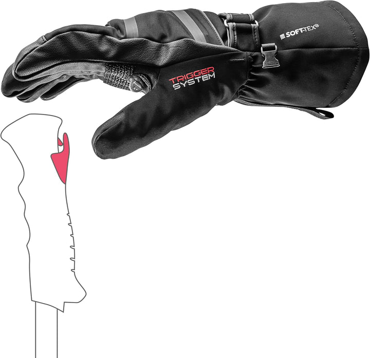 LEKI Detect XT 3D Handschuhe Skihandschuhe Fingerhandschuhe Schwarz EU 9, Schwarz EU 9