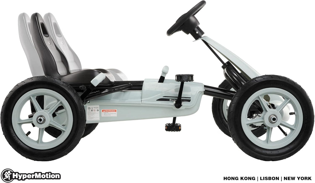 HyperMotion Go-Kart Tretfahrzeug - Kinderfahrzeug ab 5 Jahren - Verstellbarer Sitz mit Doppelhandbre