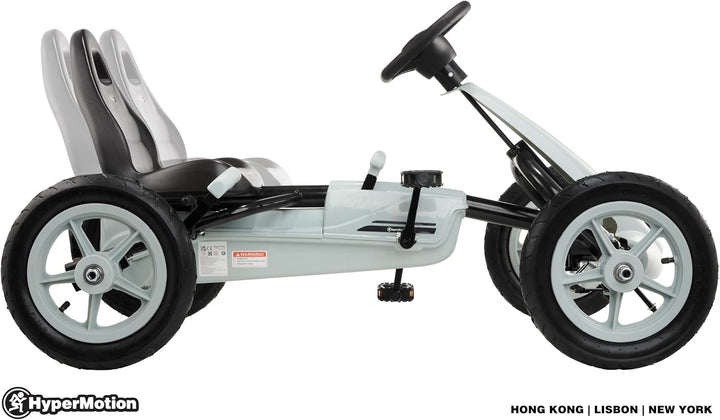 HyperMotion Go-Kart Tretfahrzeug - Kinderfahrzeug ab 5 Jahren - Verstellbarer Sitz mit Doppelhandbre