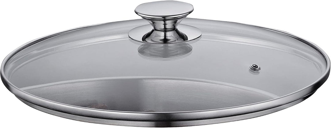 KÜCHENPROFI Suppentopf CAPRI 12L, Edelstahl mit Glasdeckel, 28cm | Sicherheitsglas-Deckel mit Dampfl