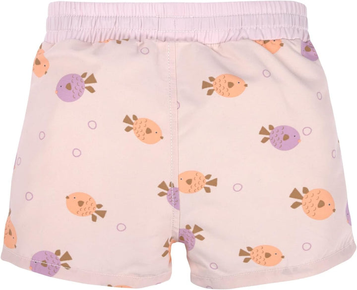 LÄSSIG Baby Kinder Badehose kurz mit UV-Schutz und integrierter Schwimmwindel/Boardie Shorts, Rosa 9