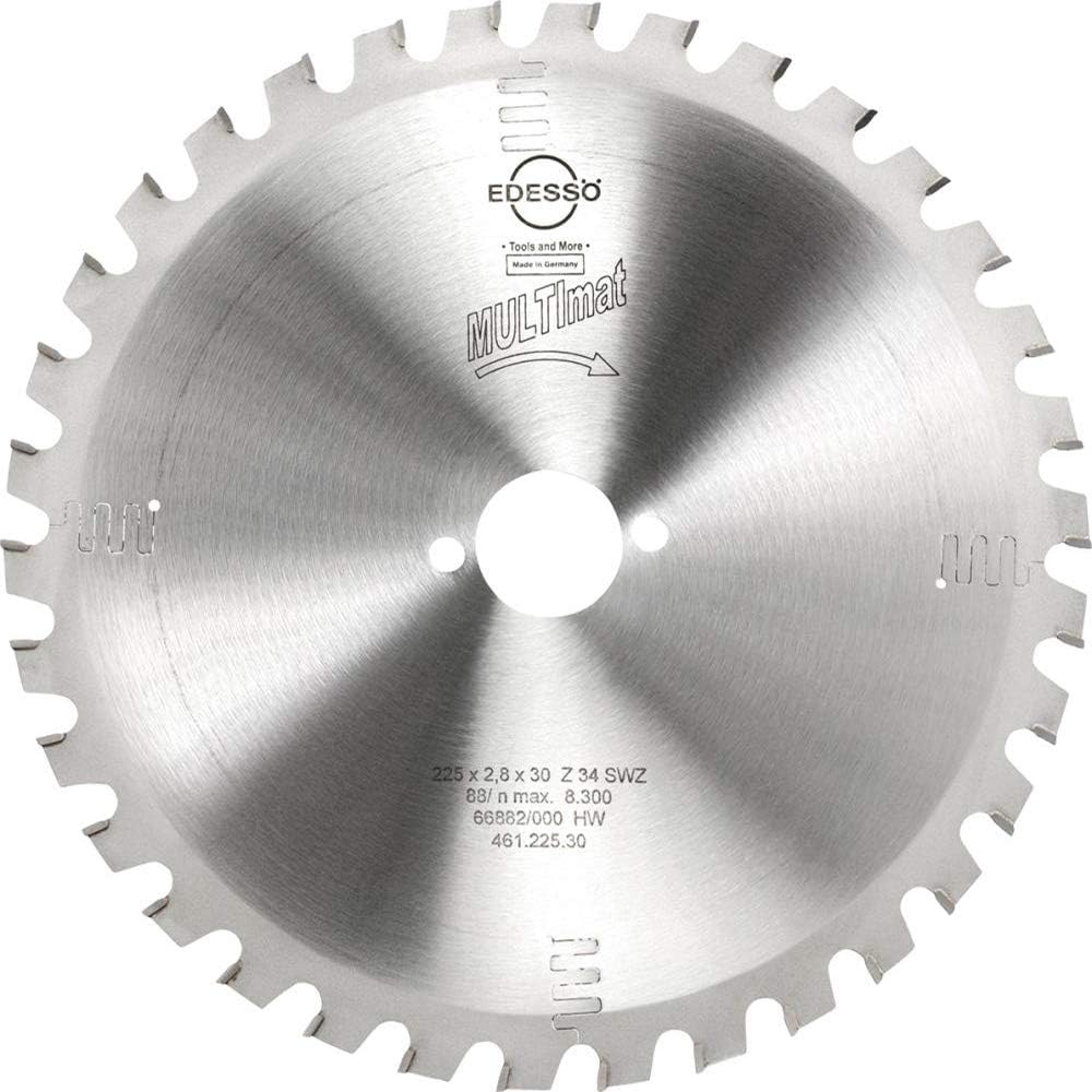 Edessö 46122530 HM-Kreissägeblatt Präzision-Super WZ 2/7/42 HW 225x2,8/1,8x30 Z=34 SWZ, Silber