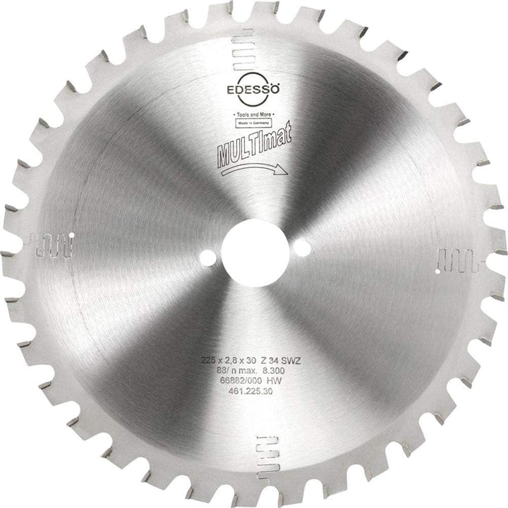 Edessö 46122530 HM-Kreissägeblatt Präzision-Super WZ 2/7/42 HW 225x2,8/1,8x30 Z=34 SWZ, Silber