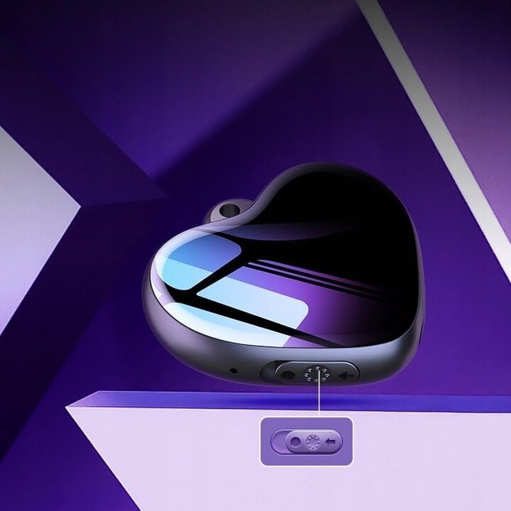 Mini Diktiergerät Q66 Herzform | 8GB USB Audio-Aufnahmegerät | Diktaphon mit Sprachaktivierung, 3072