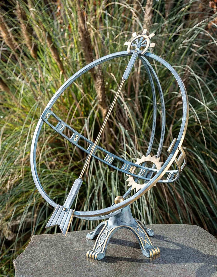 IDYL Outdoor Zeitmesser aus Bronze Grosse Sonnenuhr - hochwertig und auffällig | Nr. 1263 | Masse: 6