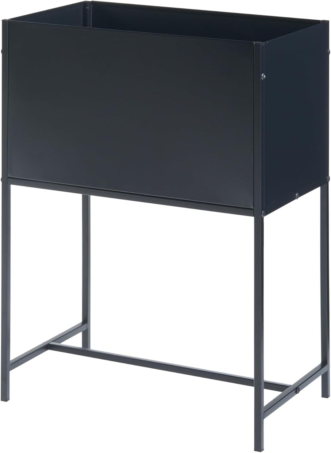 [en.casa] Blumenständer Porsgrunn Pflanzenständer mit Blumenkasten 70 x 50 x 30 cm Metall Schwarz Bl