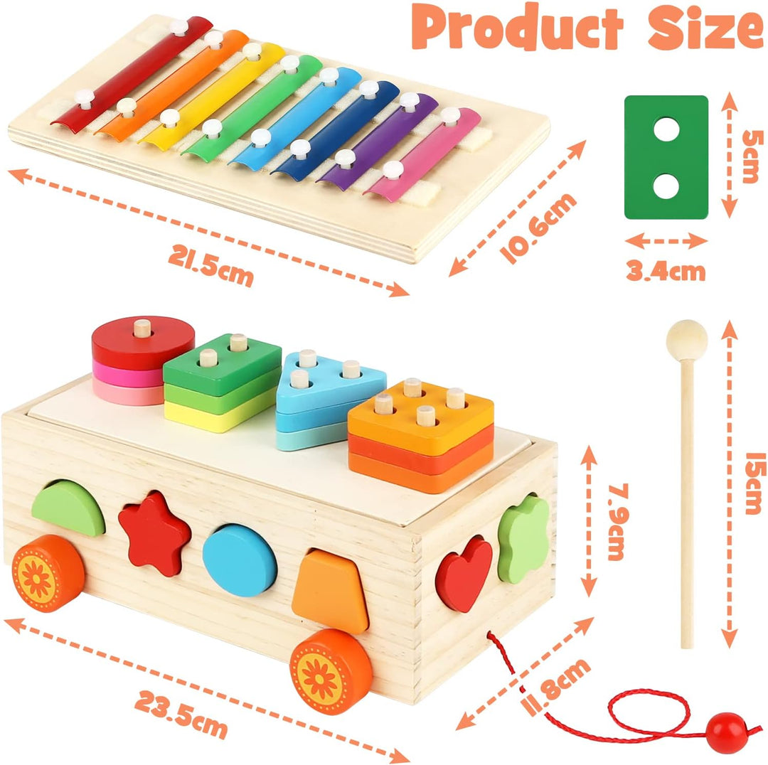 Vanplay Kinderspielzeug Montessori Spielzeug Holzspielzeug Xylophon Motorikspielzeug Bauklötze Baby