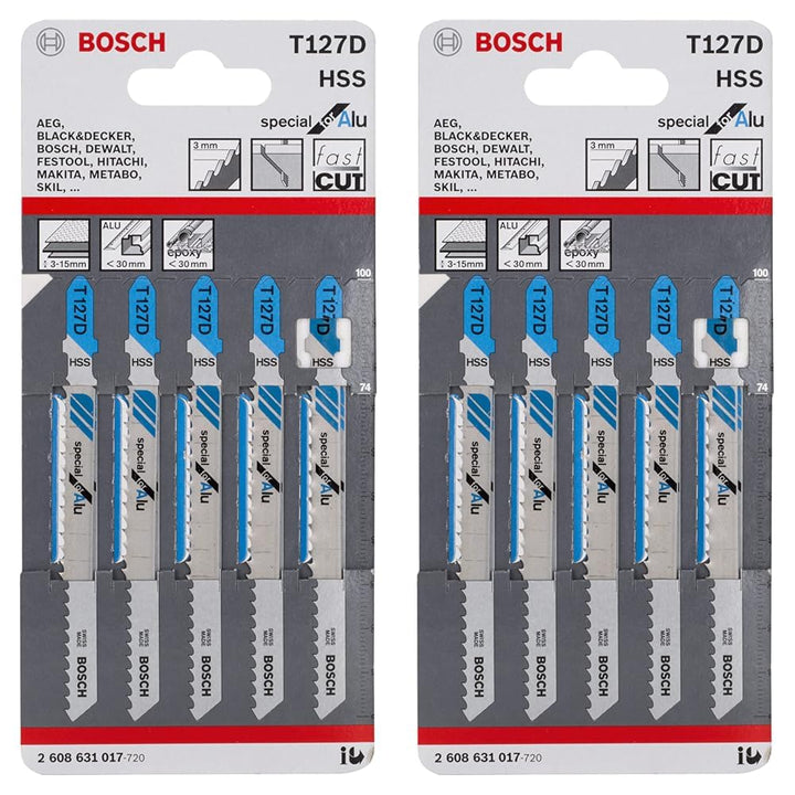 Bosch Accessories Bosch Professional 5x Stichsägeblatt T 127 D Special for Alu (für Aluminiumrohre &