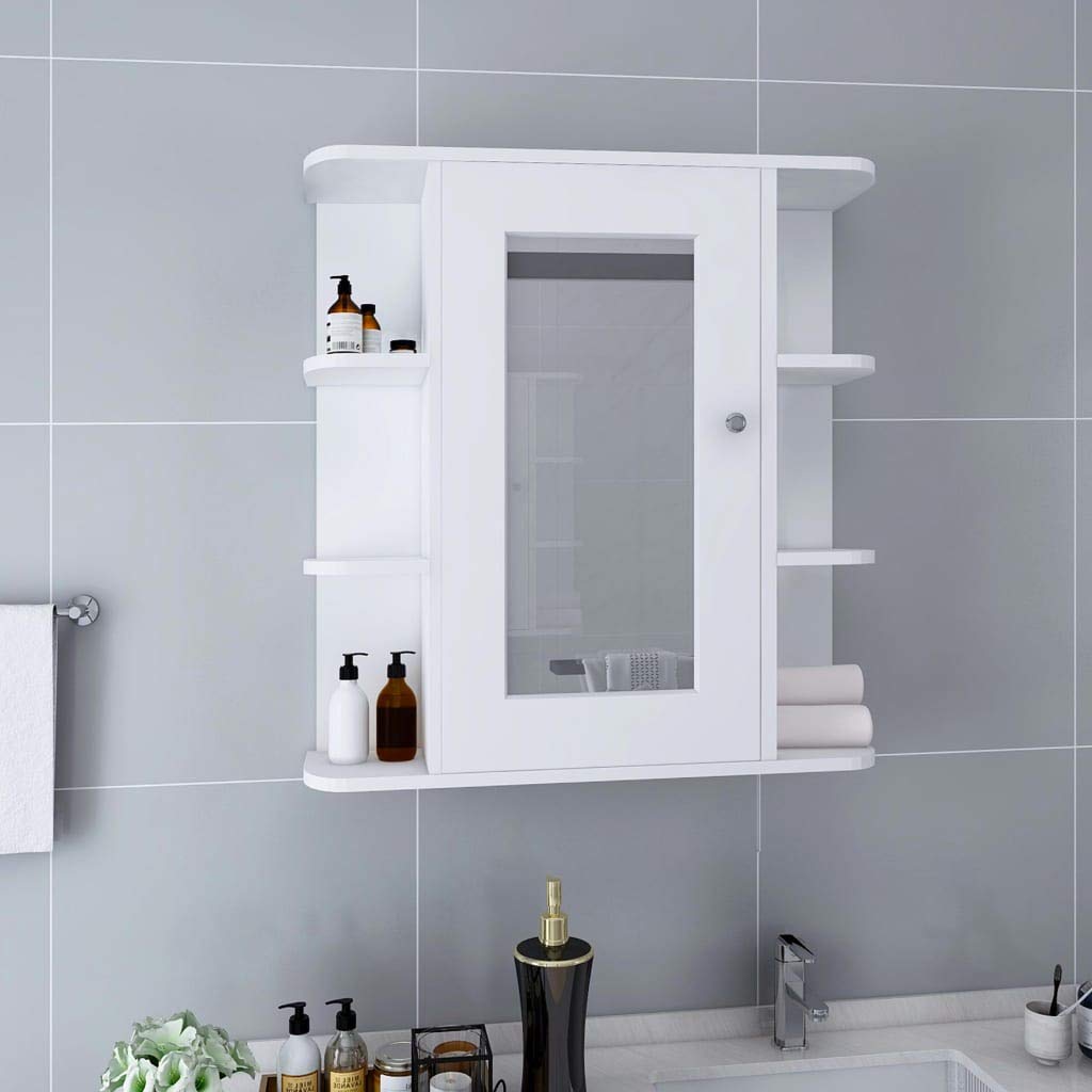 TEWTX7 Spiegelschrank Badezimmerspiegelschrank Badezimmerschrank mit Ablagen Badschrank Schminkschra