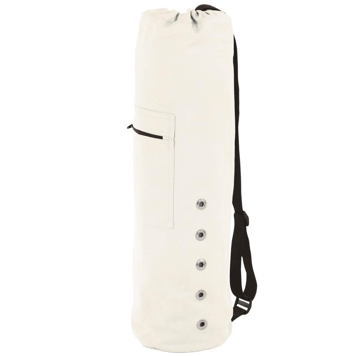 Yogatasche CANVAS Bag, grosse Yogamattentasche aus Baumwolle, Seesack, strapazierfähig, anthrazit Na