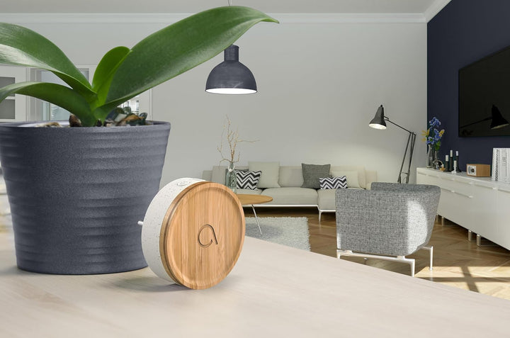 AVIDSEN Bamboo Funk Türklingel, umweltfreundlich, Bambus/recycelter Kunststoff, ohne Batterien, 150