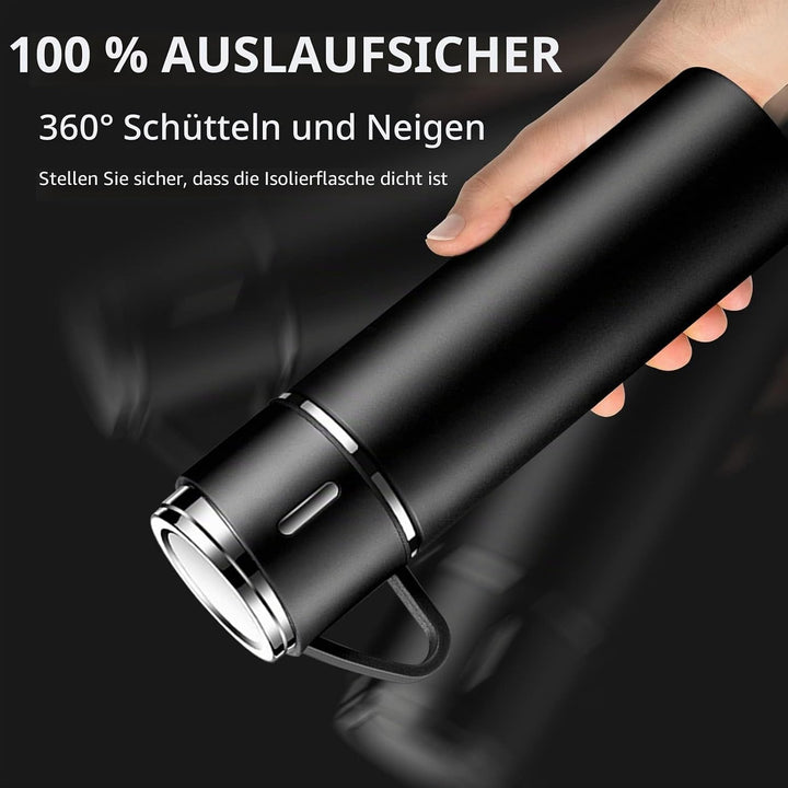 Thermosflasche, Trinkflasche Edelstahl HäLt 10 Stunden Heiss und Kalt, Isolierflasche 500Ml mit Ausl