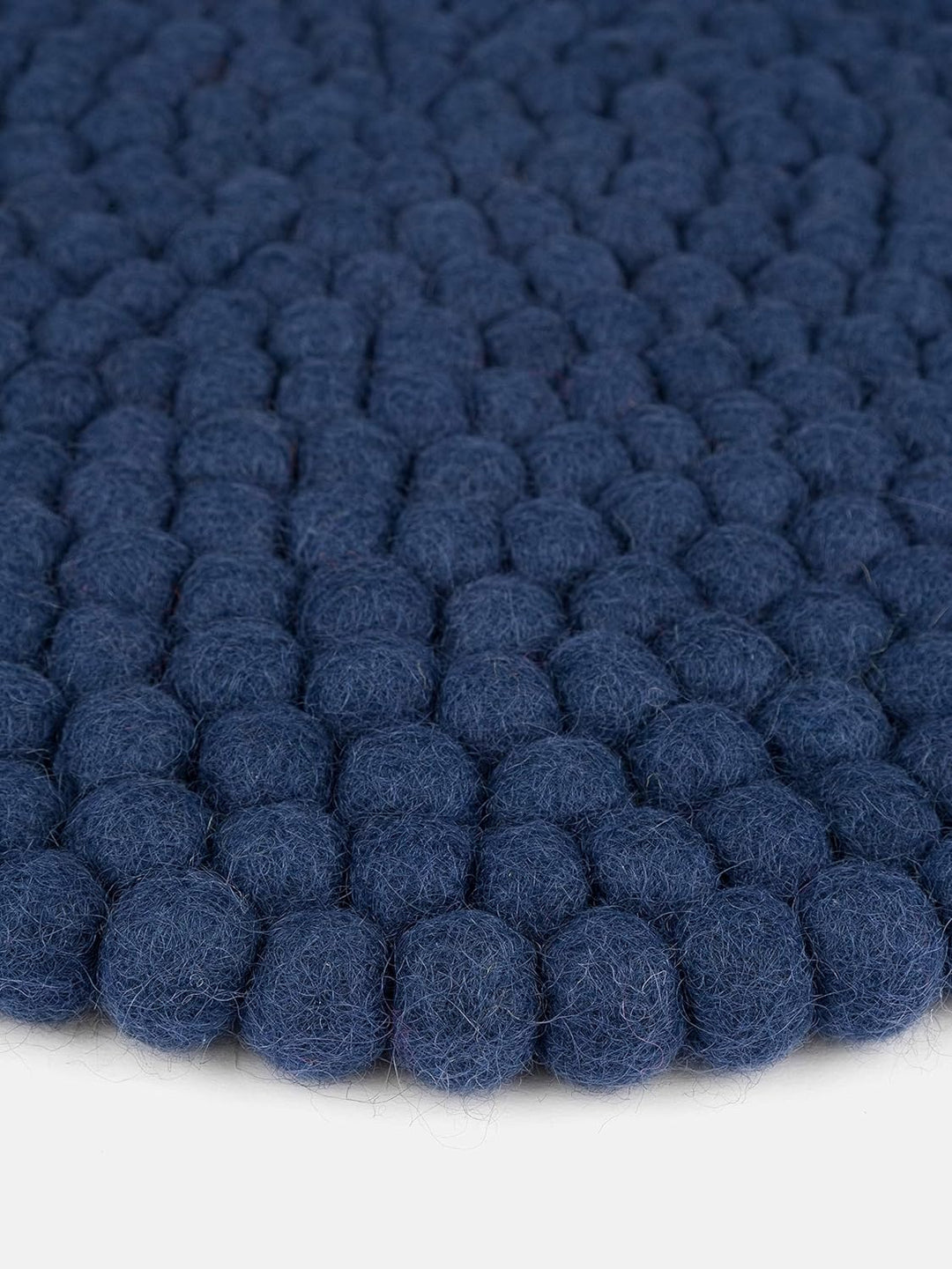 myfelt Filzkugel Sitzauflage Stuhlauflage - Alva - rund, Ø 36 cm, Dunkelblau, Dunkelblau