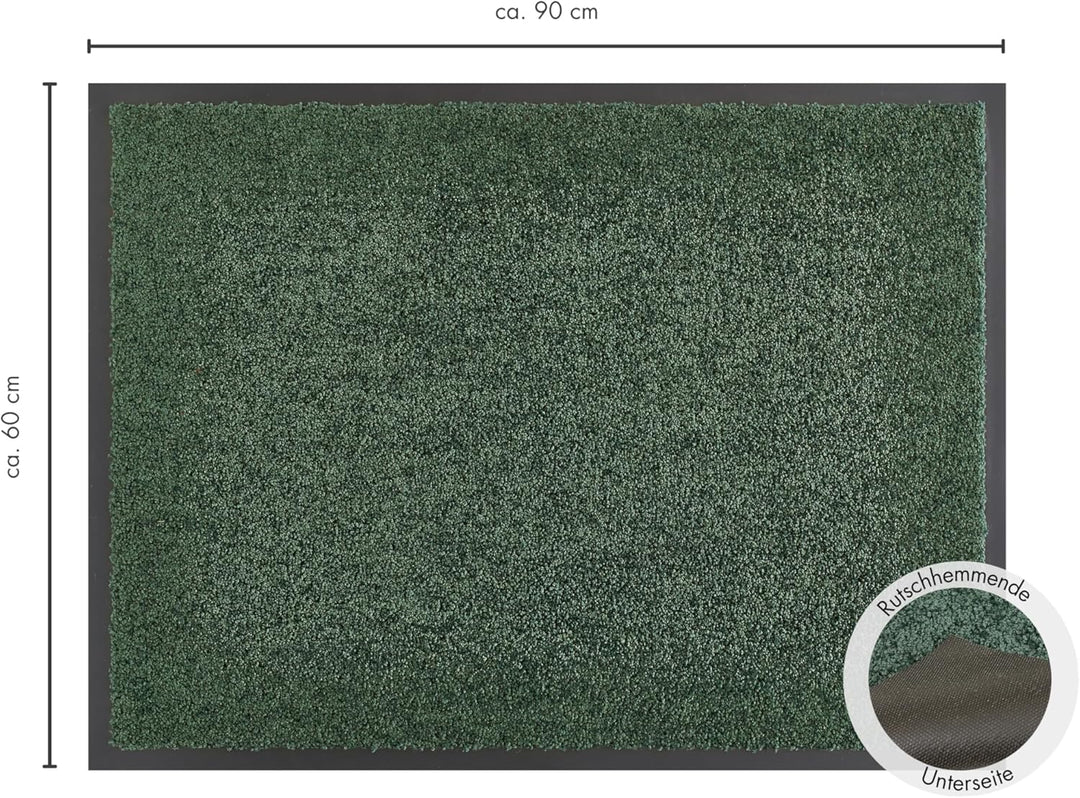 andiamo Fussmatte Verdi - rutschfeste Schmutzfangmatte innen für den Eingangsbereich - ideal als Tür