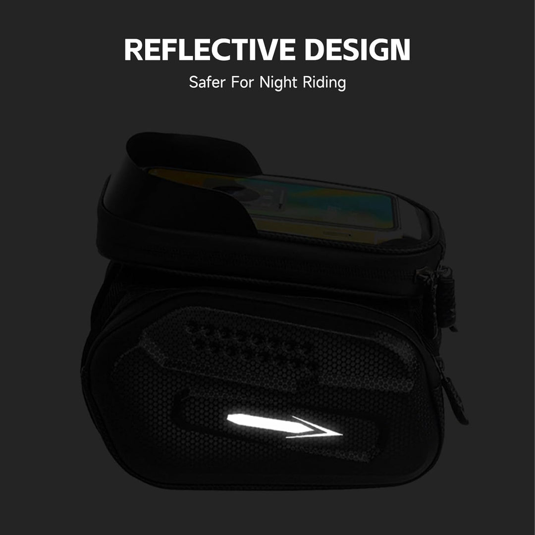 Fahrrad Rahmentasche Wasserdicht Fahrradtasche Rahmen Handytasche mit TPU Sensitivem Touchscreen für