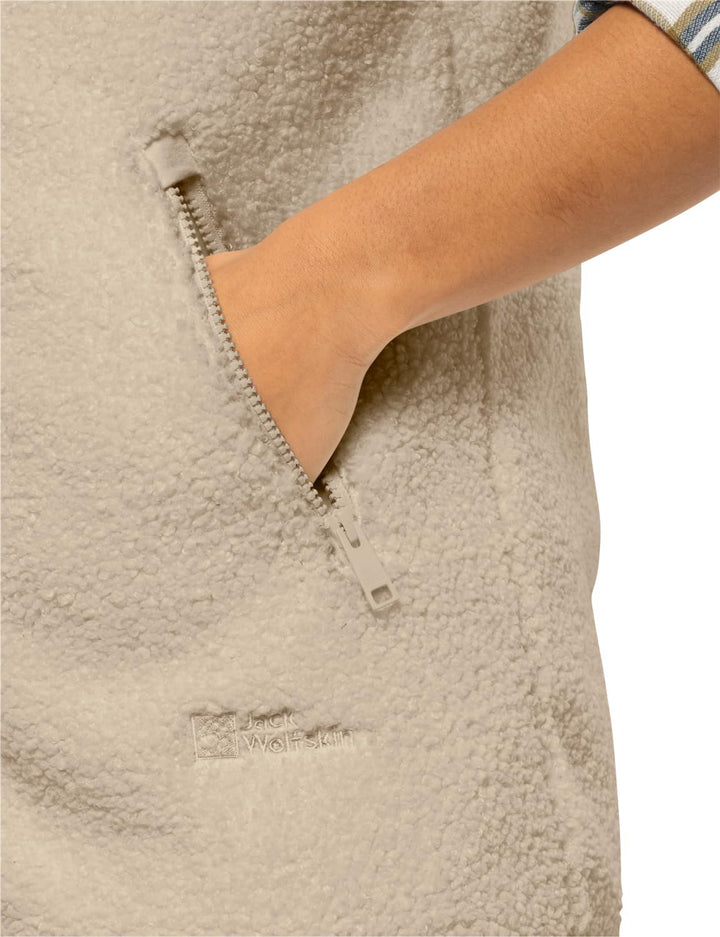 Jack Wolfskin Damen High Curl Long Vest W Fleece-Weste XS anis, XS anis