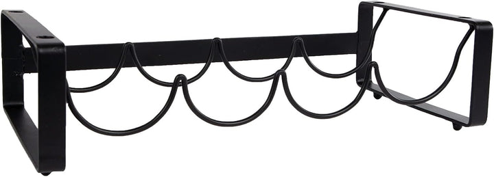 Novaliv Flaschenregal für 8 Flaschen Weinregal stapelbar Metall Schwarz 11x40x20 Weinflaschenregal W
