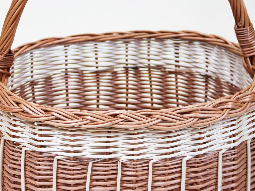 Weidenkorb, Einkaufskorb, Obst- oder Gemüsekorb, Pilzkorb, Picknickkorb 37 x 17 / H 21/40 cm