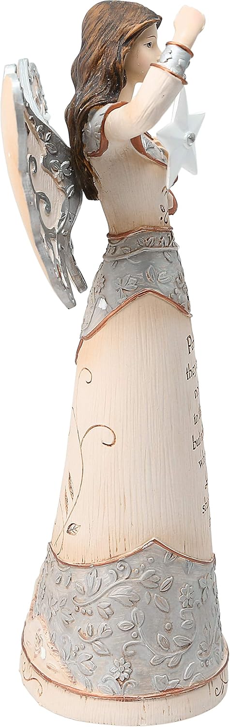 Pavilion Gift Company Elements Beileidsengel mit Stern, 22,9 cm Stars in the Sky, Stars in the Sky