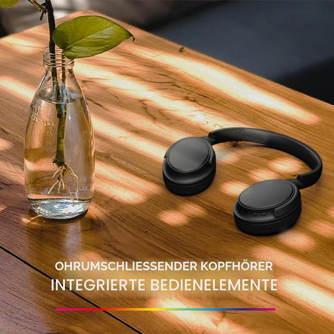R-MUSIC RM306841 – Kabellose TV-Kopfhörer mit USB-Empfänger 2,4 GHz – 12 Stunden Akkulaufzeit – FM-R