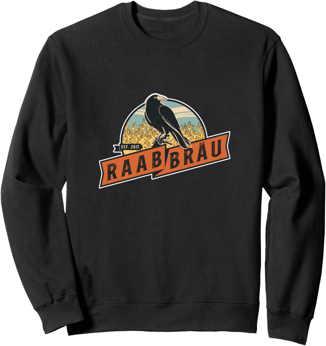 Raab Bräu Logo Rabe Classic Design Brauerei Bier Sweatshirt
