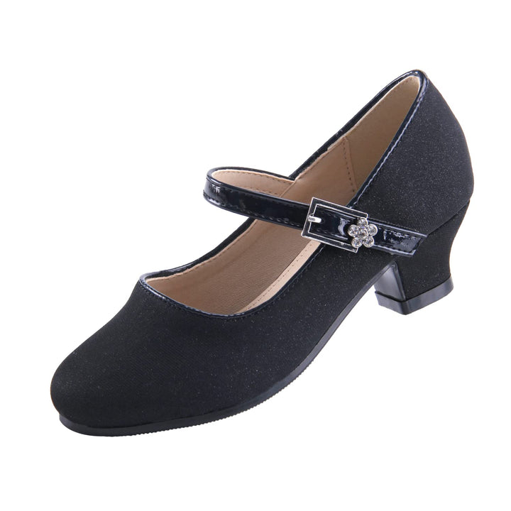 EIGHT KM - Mädchen High Heel Kleid Schuhe - Mary Jane Prinzessin Hochzeit Pumps - Funkelnder Glitzer