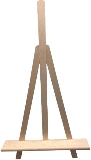 STANDSTAFFELEI Staffelei Dreifuss aus Holz - 45 cm Hoch - Mini Staffelei für Präsentation von Gemäld