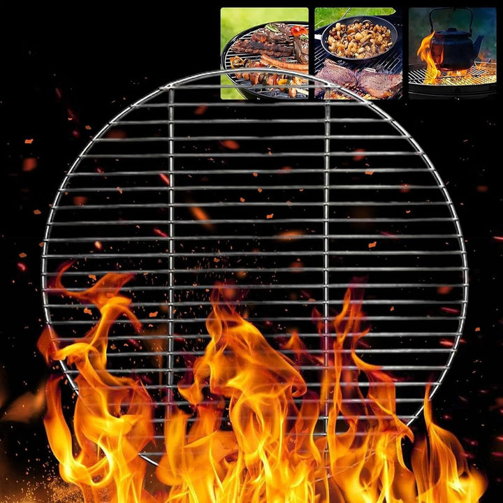Runder Edelstahl Grillrost 33cm/38cm, BBQ Grillgitter Edelstahl Backblech Für Camping, Picknick, Gar