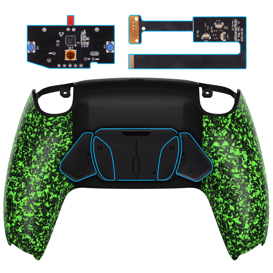 eXtremeRate Programmierbar RISE4 Remap Kit für ps5 Controller BDM-010/020,Remap Board&Rückplate Gehä