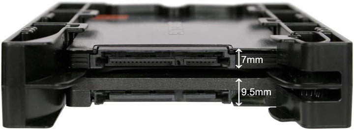 ICY DOCK Einbaurahmen für 2X 2,5 Zoll (6,4cm) SSDs/HDDs in 1x 3,5 Zoll (8,9cm) EZ-Fit Light MB290SP-