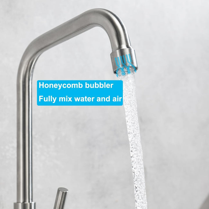 ONECE Wandmontage Küchenarmatur mit 11 cm Lochrabstand, Wasserhahn in Wand | Wandarmatur Küche aus E
