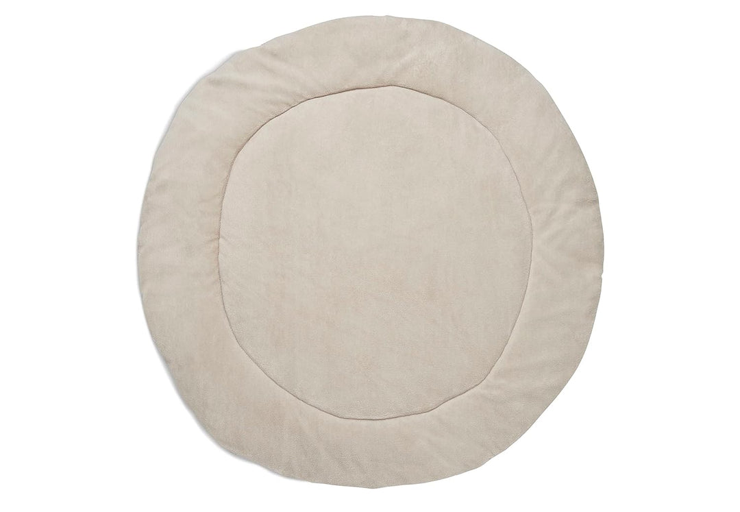 Jollein Krabbeldecke für Baby - Basic Knit, Nougat - Laufgittereinlage - Ø 95 cm - Spieldecke Baby -