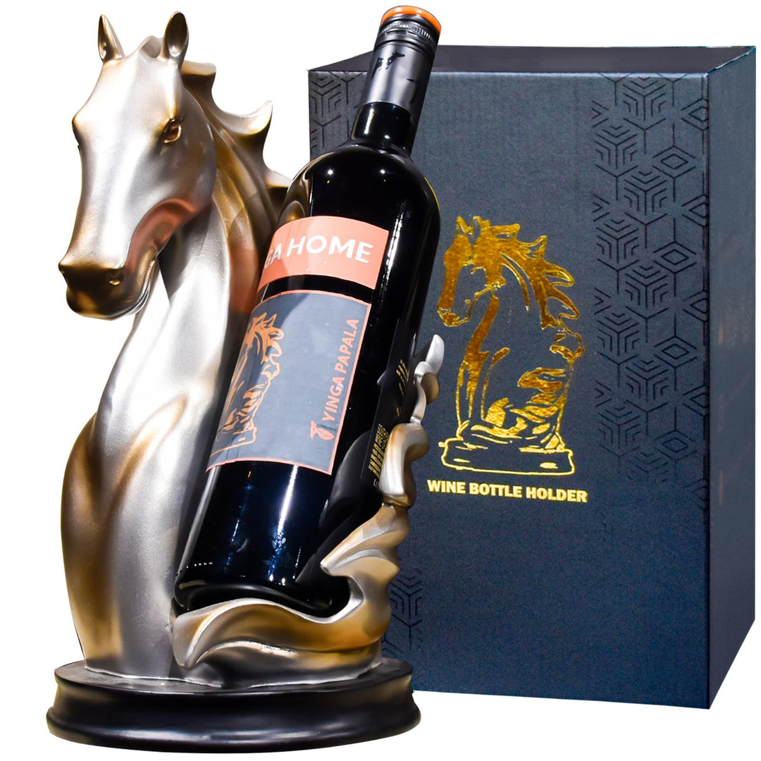 YINGAVERSAI Weinflaschenhalter Weinregale Tischpferd Statue als Zuhause Küche Weinkeller Dekorative